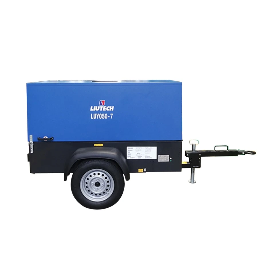 050-7 liutech Air Compressor175 Psi Diesel 7 Bar Air Compressor Machine fyrir námuvinnslu