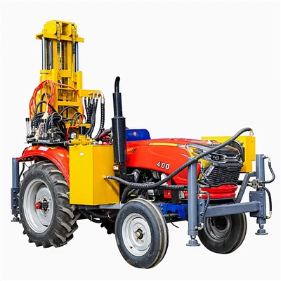 Dráttarvélarfestur pneumatic vatnsbrunnur borunarbúnaður